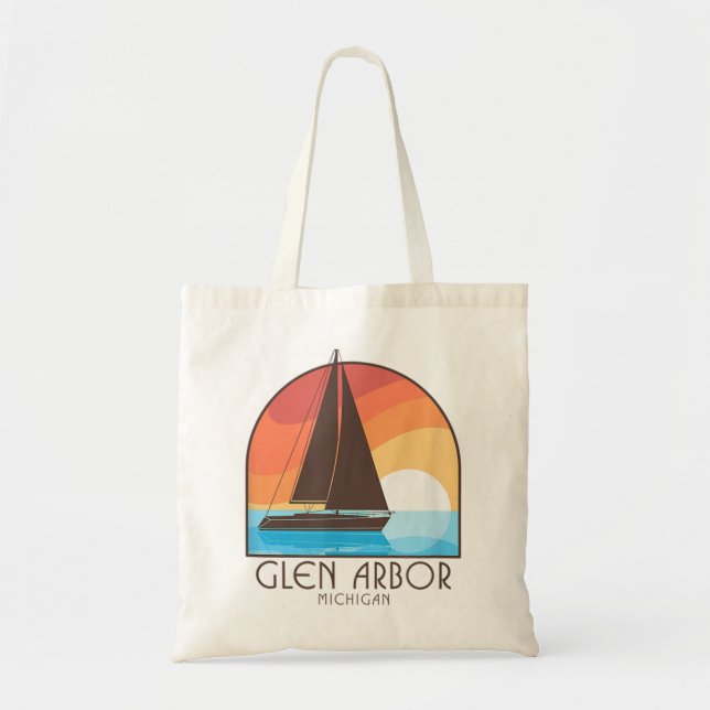 Bolsa Tote Glen Arbor Michigan MI Sailboat (Frente)