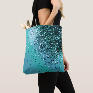 Bolsa Tote Glitter Azul Aqua OCEAN #1 #shiny