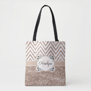 Bolsa Tote Glitter & Chevron