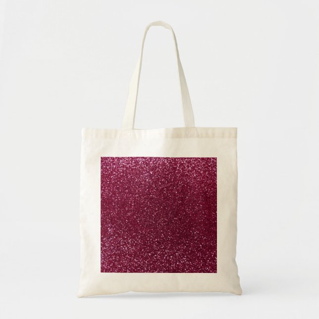 Bolsa Tote Glitter de ameixa (Frente)