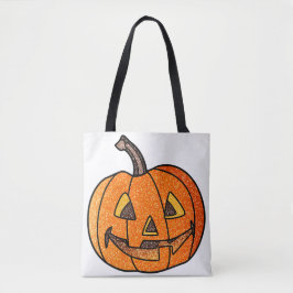 Bolsa Tote Glitter Jack O'Lantern