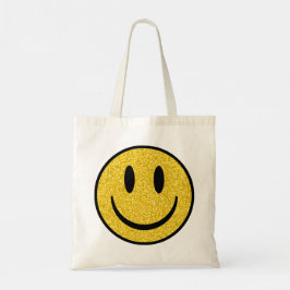 Bolsa Tote Glitter Smile Face