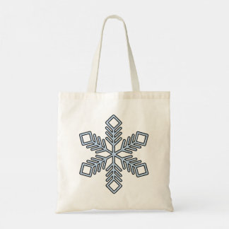 Bolsa Tote Glitter Snowflake - Baby Blue Branches