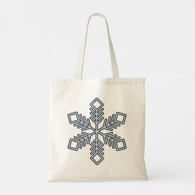 Bolsa Tote Glitter Snowflake - Baby Blue Branches (Verso)