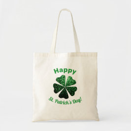 Bolsa Tote Glitter verde escuro brilha Rua Shamrock Patrick D