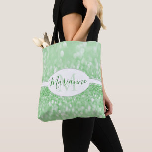 Bolsa Tote Glitter Verde Personalizar a barra de ferramentas