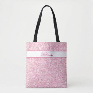 Bolsa Tote Glitz Rosa Pastel e Monograma