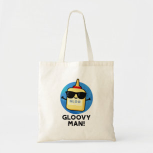 Bolsa Tote Gloovy Man Funny Super Glue Pun