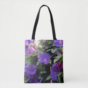 Bolsa Tote Glórias de Primavera da manhã em azul