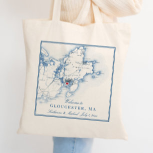 Bolsa Tote Gloucester, Massachusetts Wedding Bem-vindo Tote B