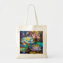 Bolsa Tote Glowing Lotus Flowers Trio