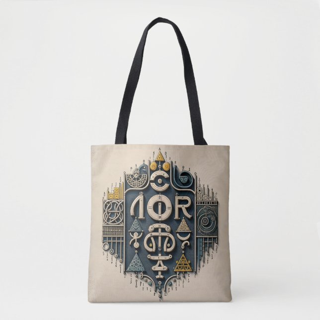 Bolsa Tote Glyphic Nexus (Frente)