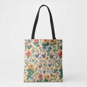 Bolsa Tote Gnomo a floresce design