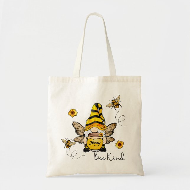 Bolsa Tote Gnomo Bee Kind Tote Bag (Frente)