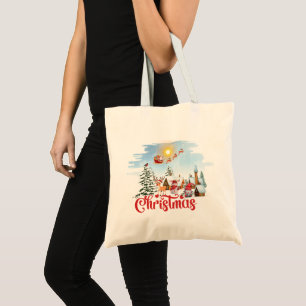 Bolsa Tote Gnomo Bonito, Neve Celebrando Férias de Natal
