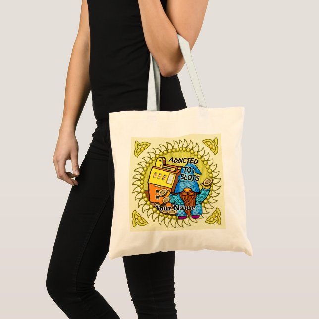 Bolsa Tote Gnomo das ranhuras da alegria (Frente (produto))