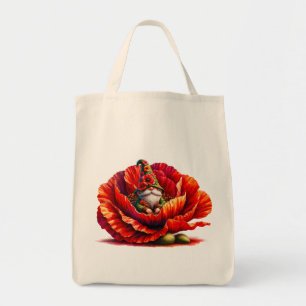 Bolsa Tote Gnomo do Jardim de Aquarela Whimsic