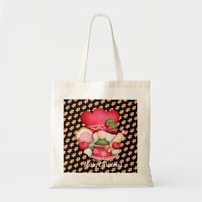 Bolsa Tote Gnomo Gengibre Personalizar Cor e Texto (Frente)
