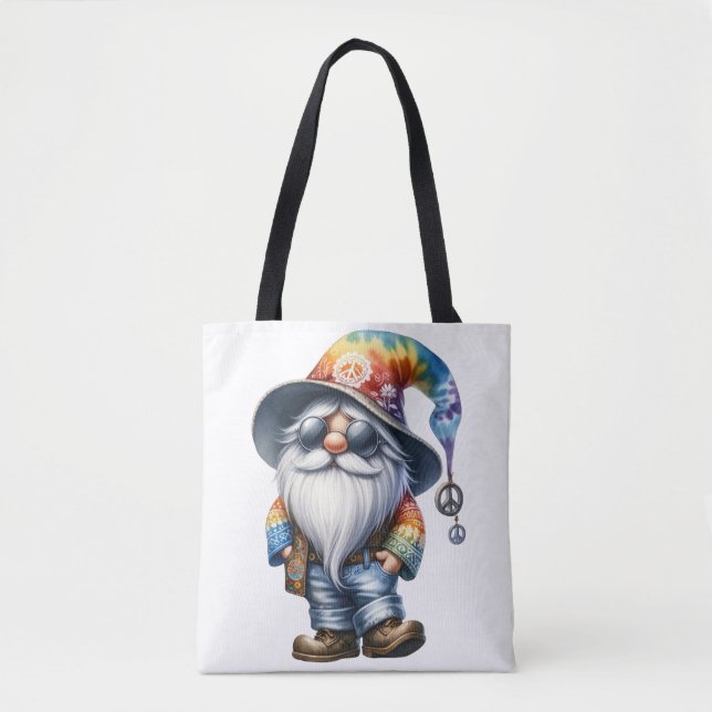 Bolsa Tote Gnomo Hippie (Frente)