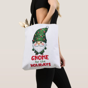 Bolsa Tote Gnomo Para Os Feriados Feliz E Adorável Natal
