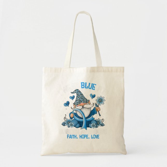 Bolsa Tote Gnomos Eu Visto Azul Para Gnomos De Consciência Da (Frente)