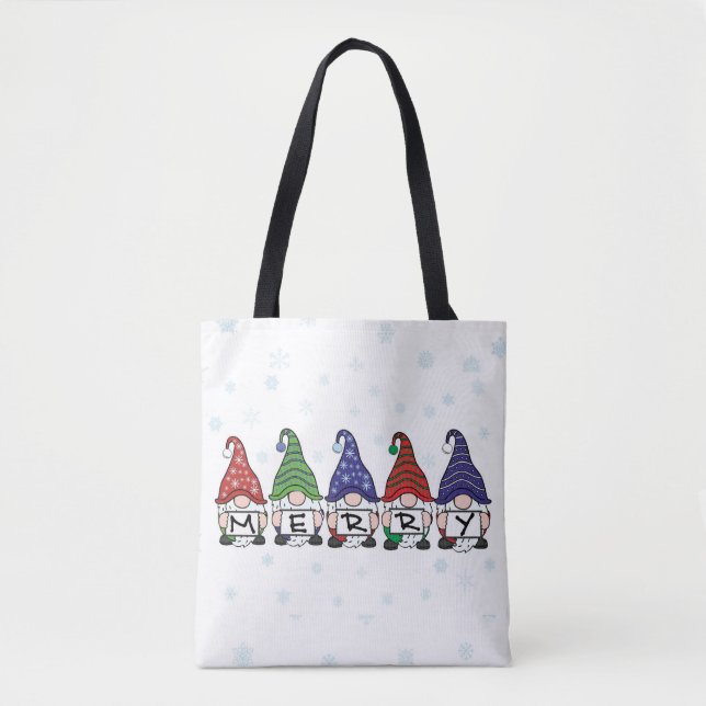 Bolsa Tote Gnomos felizes (Frente)