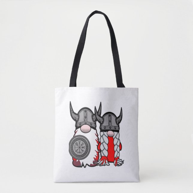 Bolsa Tote Gnomos Nórdicos Cujos Casais Viking Tomte Escandin (Frente)
