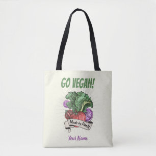 Bolsa Tote Go Vegan Made by Plant Veggie vegetarianos