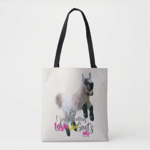 Bolsa Tote GOAT AMVE   Apenas LOVE LOVE Bebê Gosta OK