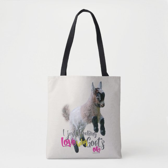 Bolsa Tote GOAT AMVE | Apenas LOVE LOVE Bebê Gosta OK (Frente)