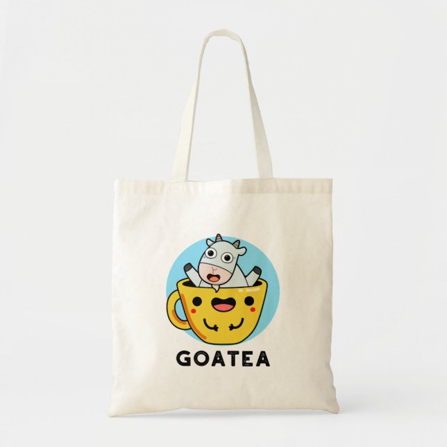 Bolsa Tote Goatea Funny Goat Tea Pun (Frente)