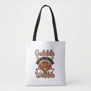 Bolsa Tote Gobble Até Que Você Acaba A Família De Ação De Gra