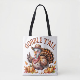 Bolsa Tote Gobble Thanksgiving turkey fall 