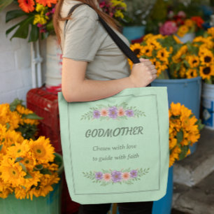 Bolsa Tote GODMOTHER Escolhida com amor para guiar com fé