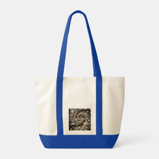Bolsa Tote Gold & Silver Disco Spiral Vortex
