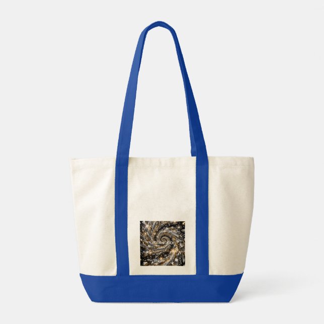 Bolsa Tote Gold & Silver Disco Spiral Vortex  (Verso)
