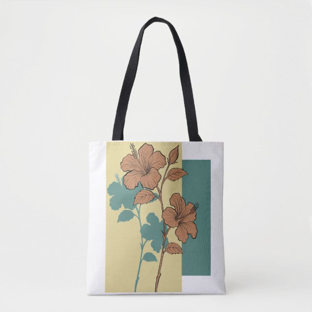 Bolsa Tote Golden bloom shadow (Frente)