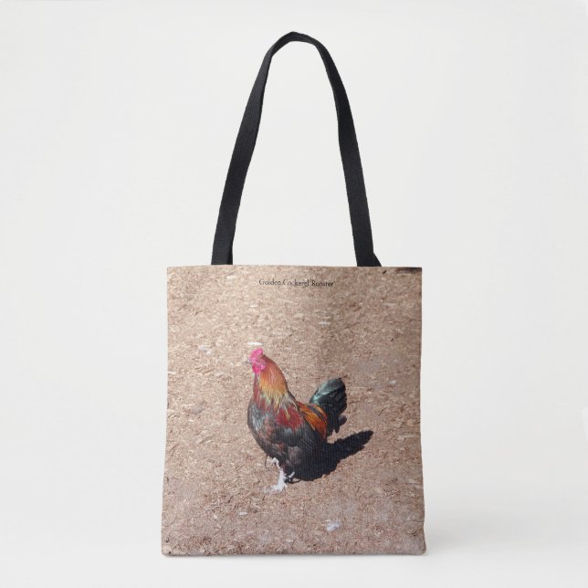 Bolsa Tote Golden Cockerel Rooster all over bag (Frente)
