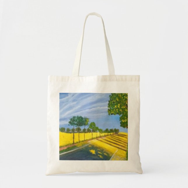 Bolsa Tote Golden Fields and Path (Frente)