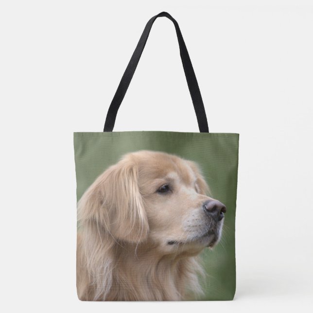 Bolsa Tote Golden retriever no close up (Frente)