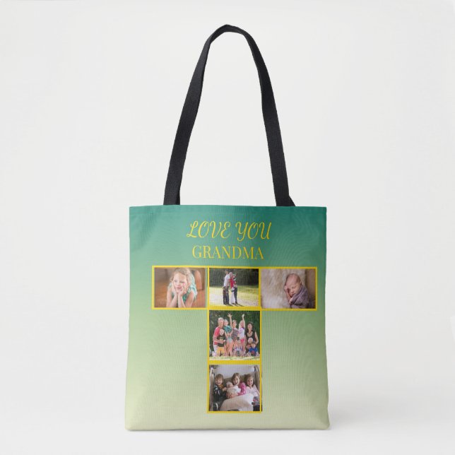 Bolsa Tote Golden T-Collage Tribute Design (Frente)