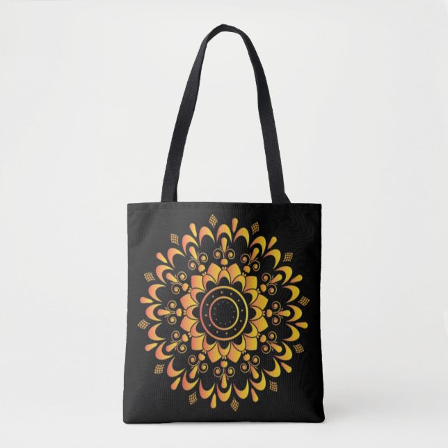 Bolsa Tote Golden Unique Mandala Design-95747 (Frente)
