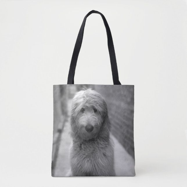 Bolsa Tote Goldendoodododododle No Quintal (Frente)