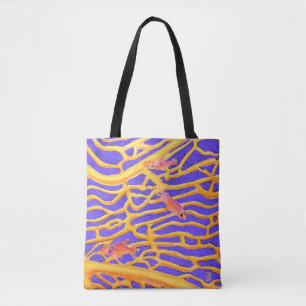 Bolsa Tote Goldies sobre o Saco de Tota Azul Tudo sobre Impre