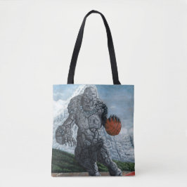 Bolsa Tote Golem Jogando Basquete Fantasia Toalha