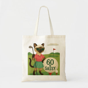 Bolsa Tote Golf 60º aniversário para Golfer com bola no Tot