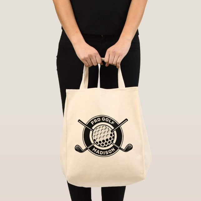 Bolsa Tote Golf de Nome e Texto Personalizado (Frente (produto))
