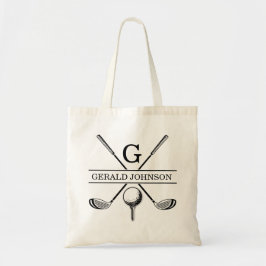 Bolsa Tote Golf Design with Wreath Monogram Template