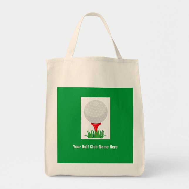 Bolsa Tote "Golf League" Personalizada Banheira de Golfe (Frente)