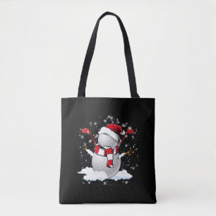 Bolsa Tote Golf Snowman no feriado de Natal